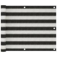 VidaXL Balkonscherm 75x500 cm hdpe antracietkleurig en wit - thumbnail