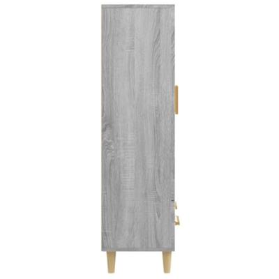 Hoge kast 70x31x115 cm bewerkt hout grijs sonoma eikenkleurig