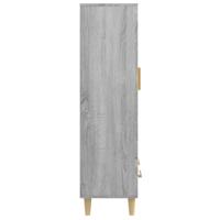 Hoge kast 70x31x115 cm bewerkt hout grijs sonoma eikenkleurig - thumbnail