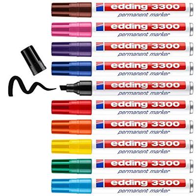 Edding permanent marker e-3300 doos van 10 stuks in geassorteerde kleuren - thumbnail