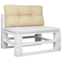 VidaXL Palletkussen 80x40x12 cm stof beige - thumbnail