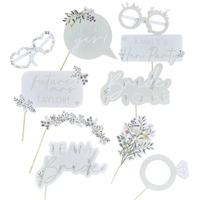 Ginger Ray fotobooth props team bride 10 stuks | 10 stuks - thumbnail