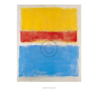Kunstdruk Mark Rothko - Untitled Yellow-Red and Blue 60x80cm