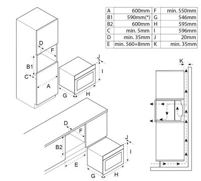 Inventum IMC6035RT Inbouw oven met magnetron Zwart