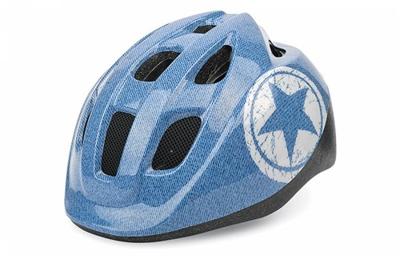 Polisport kinderhelm jeans. maat: s (52/56 cm), kleur: blauww