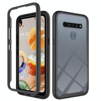 Voor LG K61 Starry Sky Solid Color Series Shockproof PC + TPU Beschermhoes(Zwart) - thumbnail