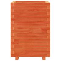 VidaXL Plantenbak 50x50x72,5 cm massief grenenhout wasbruin - thumbnail