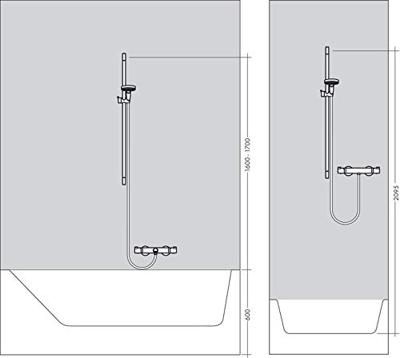 Hansgrohe Croma select s glijstangset 65cm vario wit chroom 26562400 - thumbnail