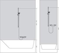 Hansgrohe Croma select s glijstangset 65cm vario wit chroom 26562400 - thumbnail