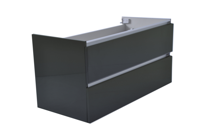 Wiesbaden Vision onderkast+2 laden 100x46 hoogglans grijs - thumbnail