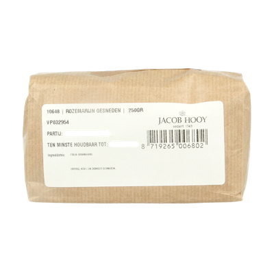 Jacob Hooy Rozemarijn gesneden 250 Gram Jacob Hooy Rozemarijn gesneden 250 Gram