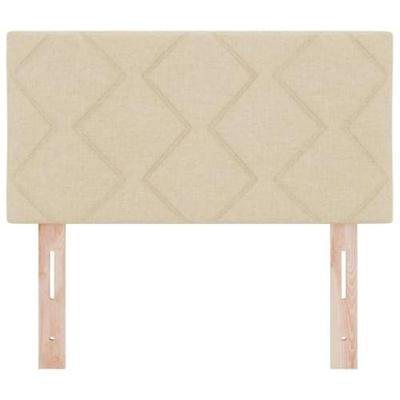 Hoofdbord met LED -striplichten met hoofdeinde Crème 80 cm Stof