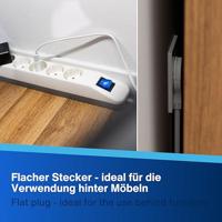 REV 0014640100 Stekkerdoos met schakelaar 6-voudig Wit, Grijs Randaarde stekker 1 stuk(s) - thumbnail