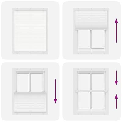 Pliss rolgordijn 110x150 cm stofbreedte 109,4cm polyester wit