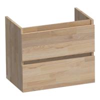 Brauer Joy - Onderkast Ondiep - 60 cm - met 2 Softclose Lades Greeploos en 1 Sifon Uitsparing - Vingerlas Eiken Grijs - thumbnail