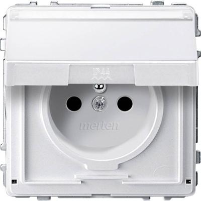 Merten MEG2612-7219 Wandcontactdoos AquaDesign Polar-wit 1 stuk(s)