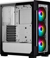 iCUE 220T RGB Tempered Glass - Midtowermodel - ATX - geen voeding - 3x RGB fan - iCUE - gehard glas - thumbnail