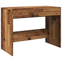 Bureau 101x50x76,5 cm bewerkt hout oud houtkleurig - thumbnail