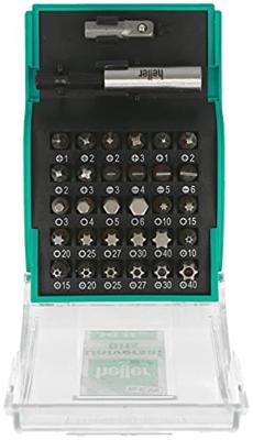 Heller 28913 9 Bitset 32-delig Kruiskop Phillips, Kruiskop Pozidriv, Plat, Zesrond-TX BO, Inbus Incl. bithouder en schroevendraaier - thumbnail