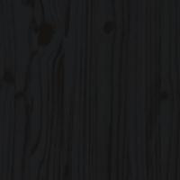 Tuinbank 80x38x45 cm massief grenenhout zwart - thumbnail