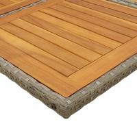 11-delige Tuinset met kussens poly rattan grijs - thumbnail