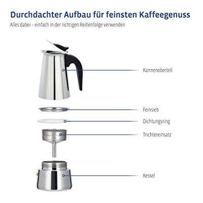 Xavax Espressomaker Van RVS 250 Ml Geschikt Voor Inductie Xavax Espressomaker Van RVS 250 Ml Geschikt Voor Inductie