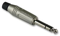 Amphenol ACPS-GN Jackplug 6,35 mm Stekker, recht Aantal polen: 3 Stereo Zilver 1 stuk(s) - thumbnail