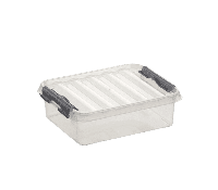 Sunware Q-line box 1 liter transp/metaal - thumbnail