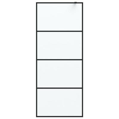 Inloopdouchewand 80x195 cm mat ESG-glas zwart