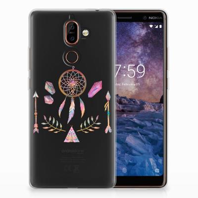 Nokia 7 Plus Telefoonhoesje met Naam Boho Dreamcatcher Nokia 7 Plus Telefoonhoesje met Naam Boho Dreamcatcher
