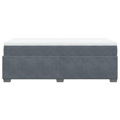 Boxspring met matras fluweel donkergrijs 90x200 cm - thumbnail