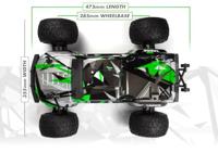 Maverick Quantum2 MT Flux 1/10th Groen Brushless 1:10 RC auto Monstertruck 4WD RTR 2,4 GHz - thumbnail