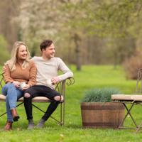 Esschert Design stoelkussen 39,8 x 39,5 cm polyester beige - thumbnail