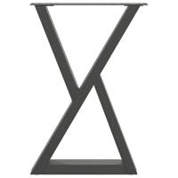 Eettafelpoten 2 st 50x(72-73,3) cm staal antraciet - thumbnail