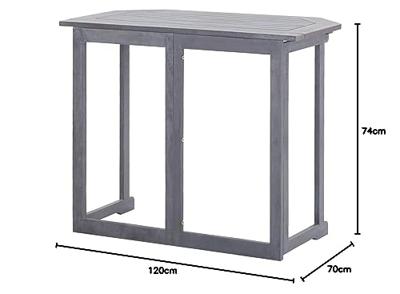 Balkontafel inklapbaar 90x50x74 cm massief acaciahout