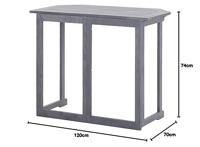 Balkontafel inklapbaar 90x50x74 cm massief acaciahout - thumbnail