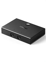 UGREEN 30345 USB 2.0-schakelaar Zwart - thumbnail