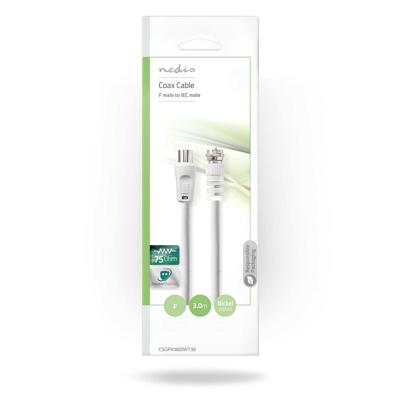 Nedis CSGP41800WT30 Satelliet- En Antennekabel F Male - Iec (coax) Male 3,0 M Wit