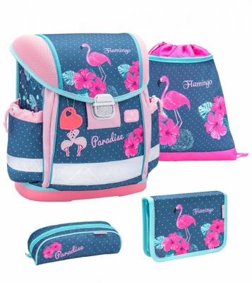 Belmil rugzakset Flamingo Paradise 19 L polyester roze 4-delig