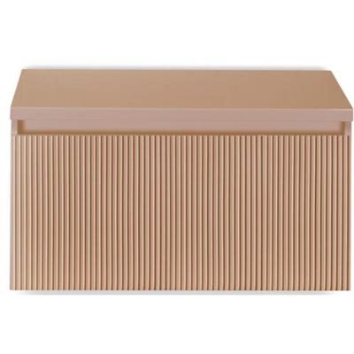 Frozen 3D Badmeubelset 80 cm - Greeplijst in Kleur - Inclusief Wastafelbovenblad Peach