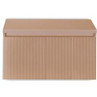 Frozen 3D Badmeubelset 80 cm - Greeplijst in Kleur - Inclusief Wastafelbovenblad Peach - thumbnail