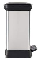 Curver pedaalemmer deco duo 10+18 l zilverkleurig - thumbnail