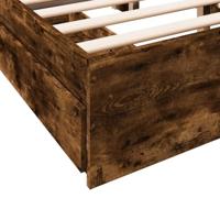 Bedframe met lades bewerkt hout gerookt eikenkleurig 120x190 cm - thumbnail