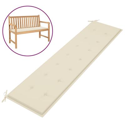 VidaXL Tuinbankkussen 200x50x4 cm oxford stof crèmekleurig VidaXL Tuinbankkussen 200x50x4 cm oxford stof crèmekleurig