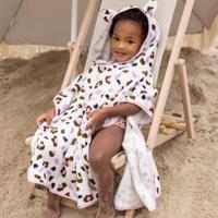 Swim Essentials Strandponcho Kaki Panterprint 65 x 65 cm - thumbnail