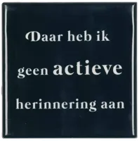 Tegeltje Actieve Zwart 10X10X1CM - thumbnail