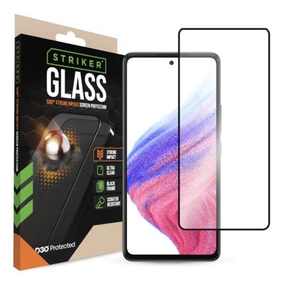 Striker D3O Xtreme Impact Glass Screen Protector - Black Frame - Samsung Galaxy A52/A52s 5G/A53 5G