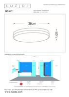Lucide BISKIT - Plafonnière Badkamer - Ø 28 cm - LED - 1x18W 2700K - IP44 - Bewegingssensor - Zwart - thumbnail