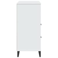 Boekenkast VIKEN 80x40x90 cm bewerkt hout wit - thumbnail