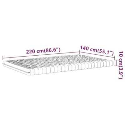 Schuimmatras 7 zones hardheid 20 ILD 140x220 cm wit - thumbnail